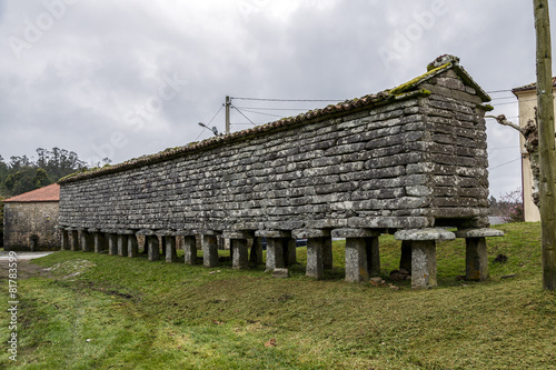 Typical horreo granary in Bainas photo