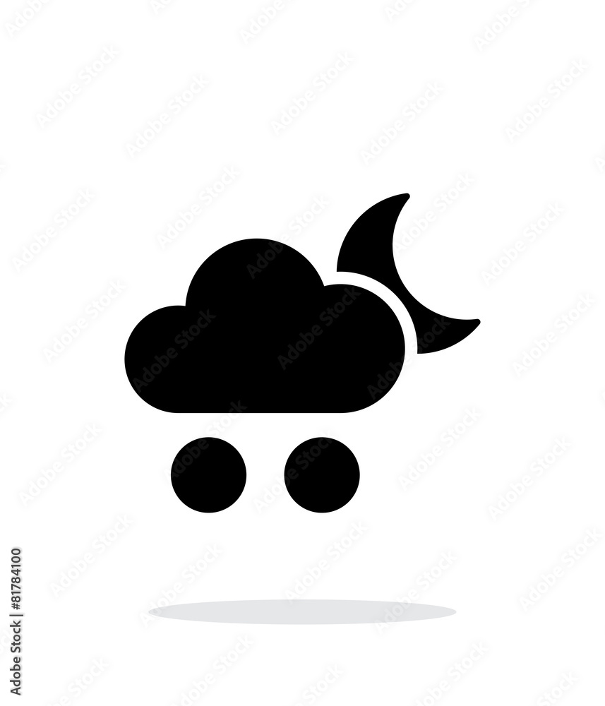 Hail at night weather simple icon on white background. Hail at night weather simple icon on white background.