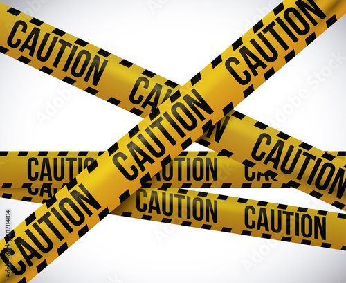 Yellow tape design.