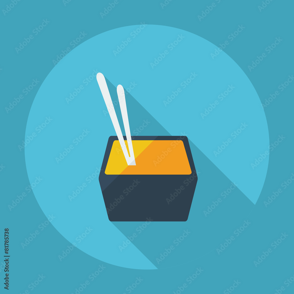 Flat modern design with shadow Sushi, Chinese cuisine Flat modern design with shadow Sushi, Chinese cuisine