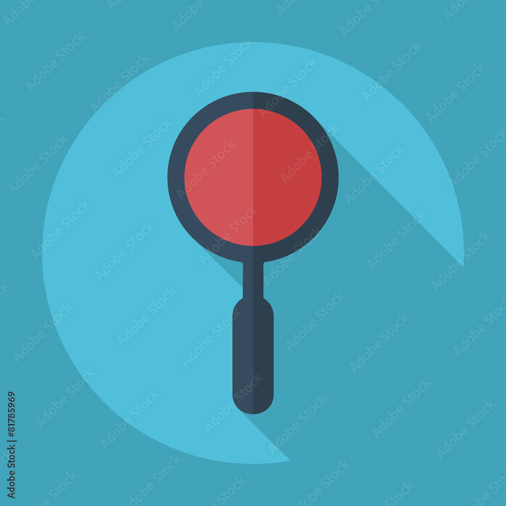 Flat modern design with shadow magnifier Flat modern design with shadow magnifier