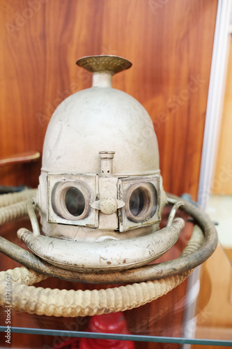 Closeup old breathing apparatus mask Koenig © Dmitry Vereshchagin
