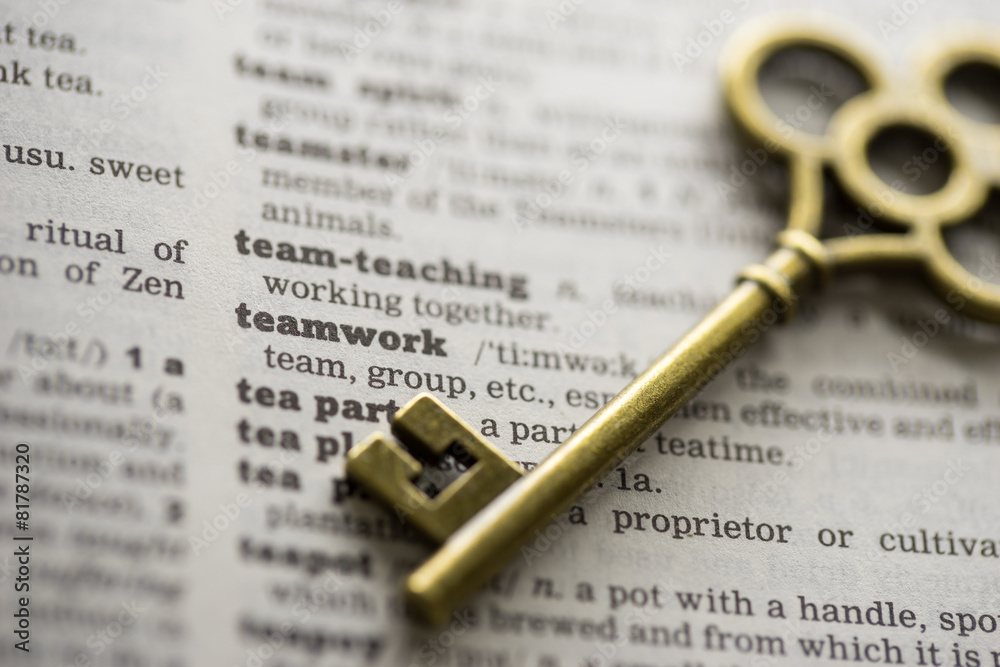 Fototapeta premium Business concept key to team, teamwork