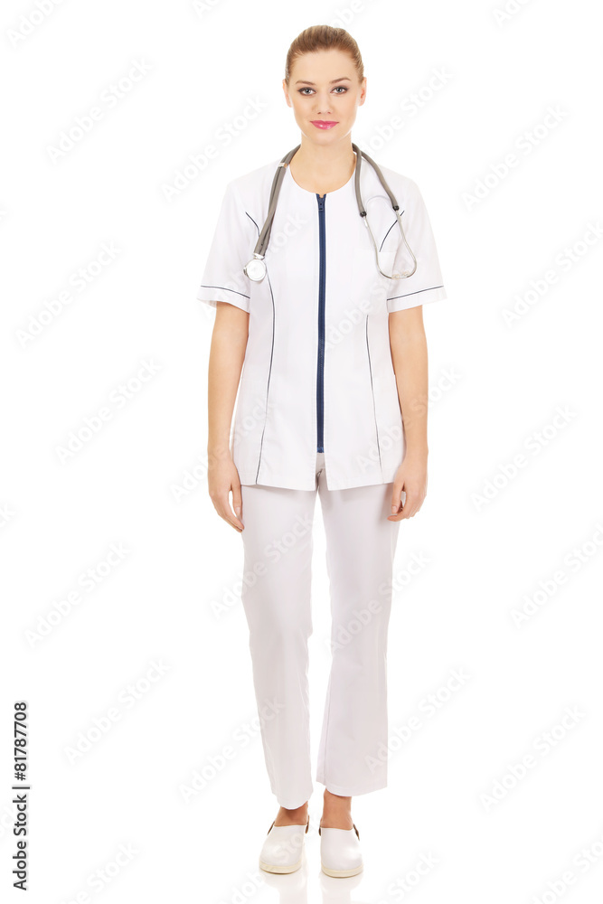 Medical doctor woman with stethoscope. Medical doctor woman with stethoscope.