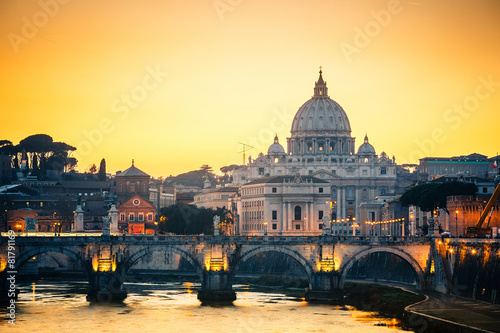 Canvas Print St. Peter's cathedral in Rome