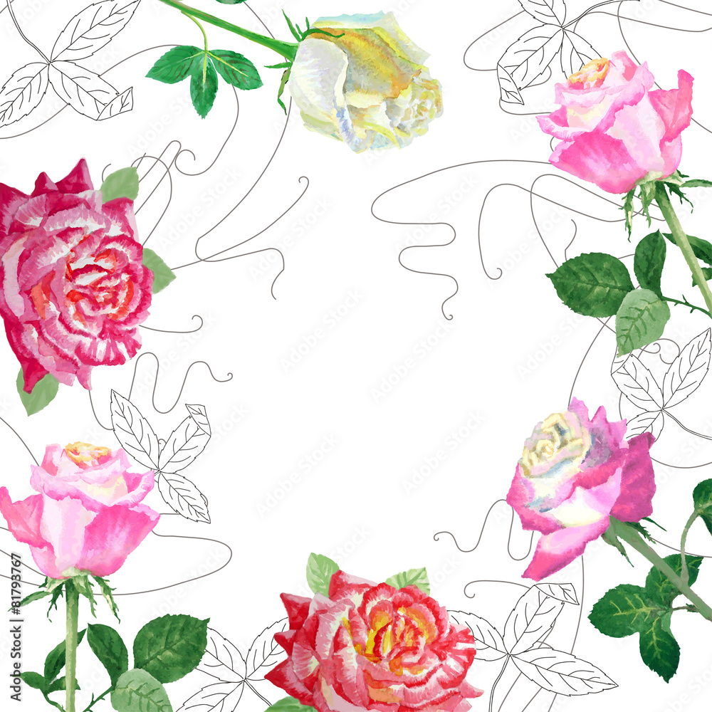 Background with red roses2-03