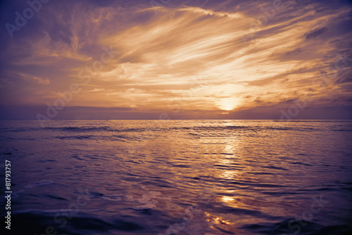 Sunset over the sea © Alex Photo