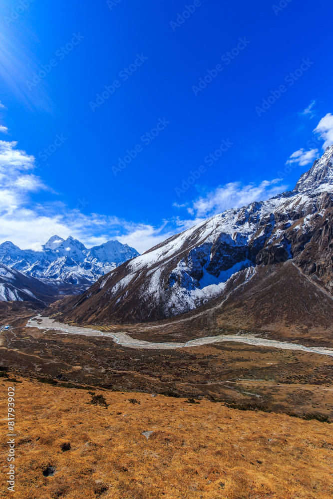 Beautiful mountain scenery in Himalaya