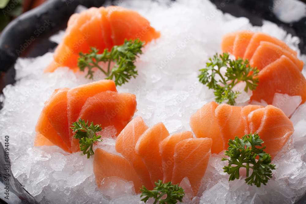 Salmon sashimi - japanese food style Salmon sashimi - japanese food style