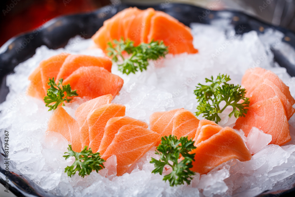 Salmon sashimi - japanese food style Salmon sashimi - japanese food style