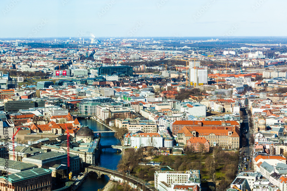 Berlin Skyline City Panorama. Berlin, Germany, Europe.