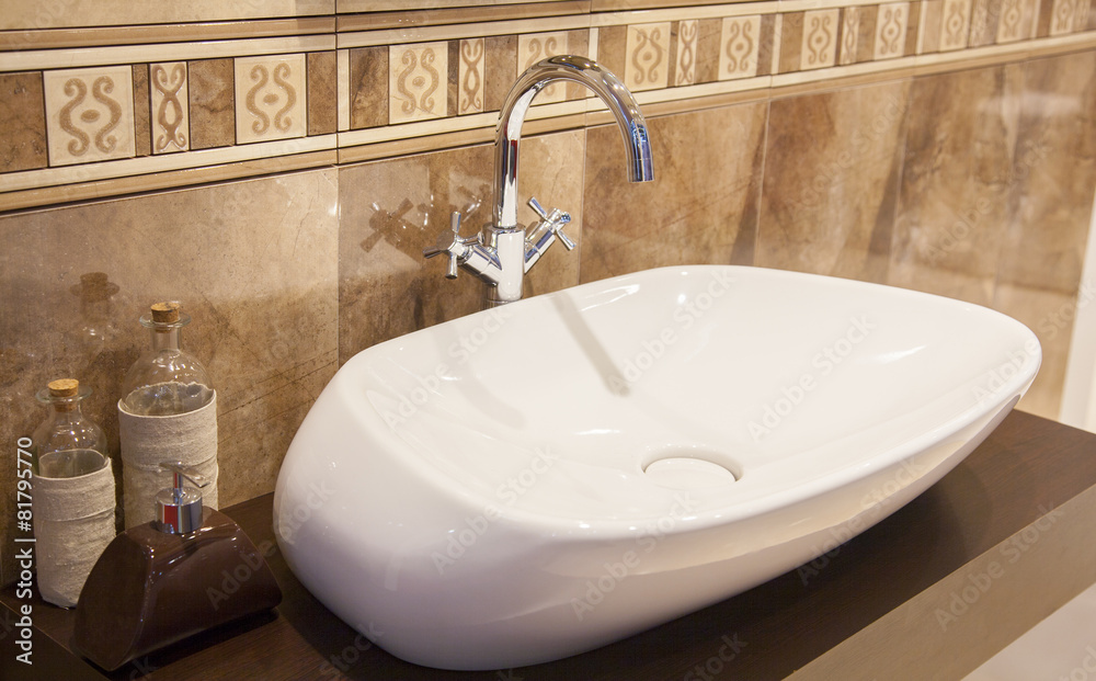 Fototapeta premium Washbasin in the bathroom