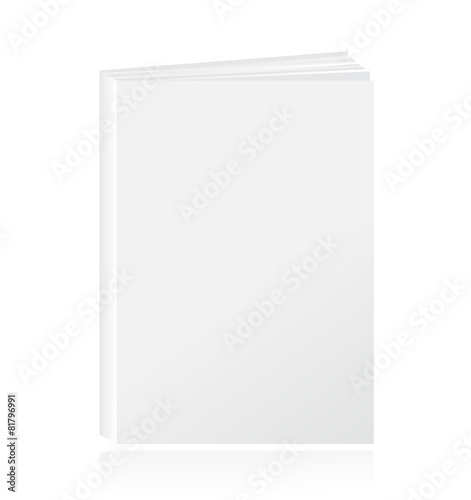 Blank vertical book cover template. Vector illustration.