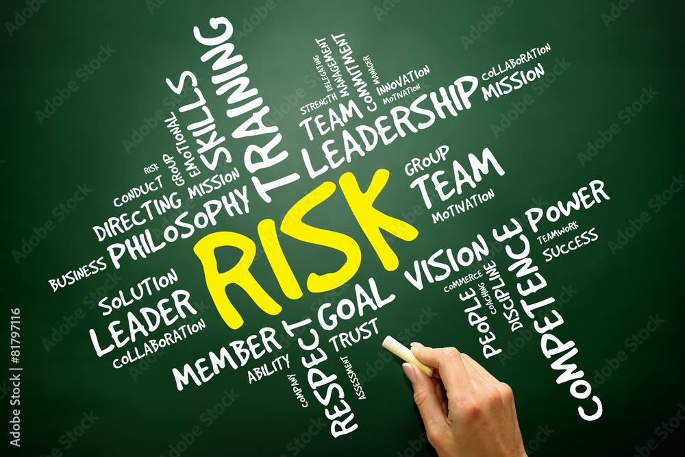 RISK word cloud, business concept