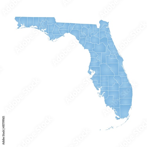 Florida state - county map