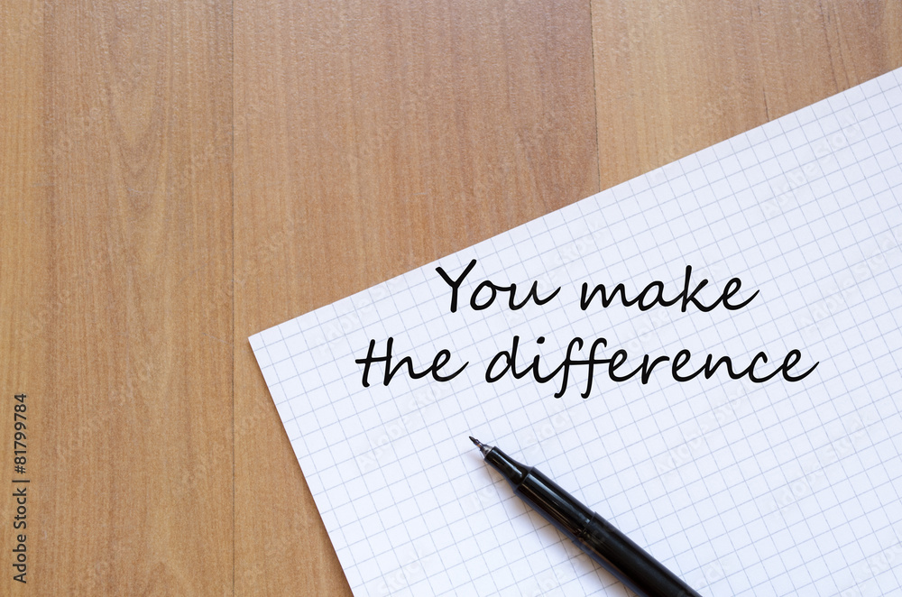 You make the difference concept You make the difference concept