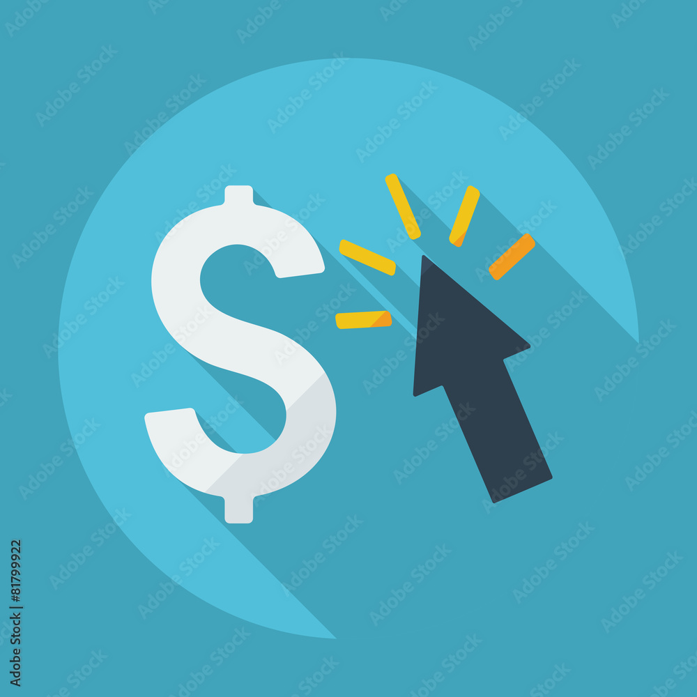 Flat modern design with shadow dollar Flat modern design with shadow dollar