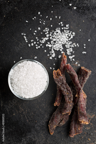 beef jerky and salt © Jiri Hera