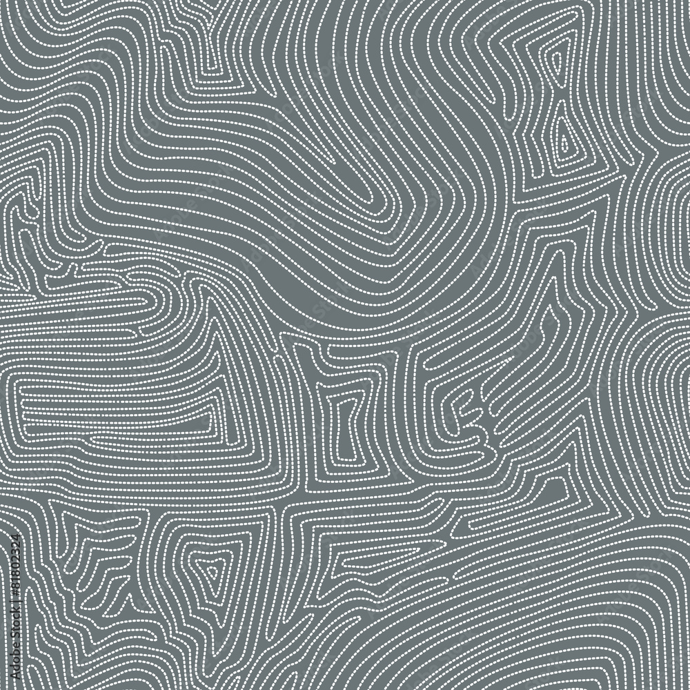 Seamless grey background made of abstract curved lines