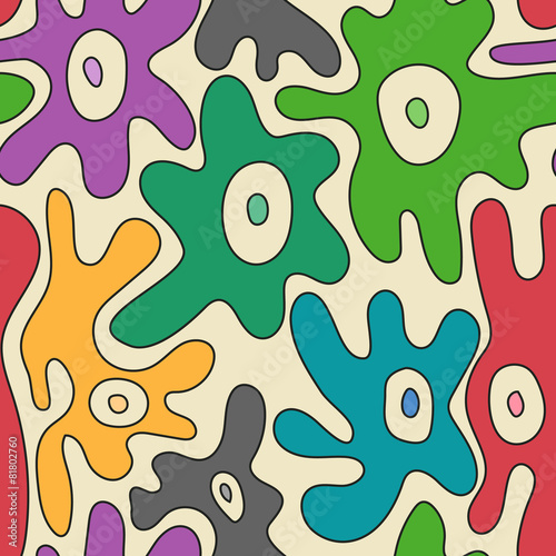 seamless pattern with amoeba