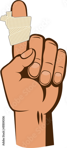 bandaged finger