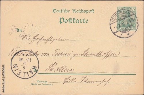 Vintage postcard Germany 1901