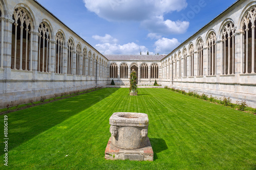 Architecture of Monumental Cemetery in Pisa, Italy