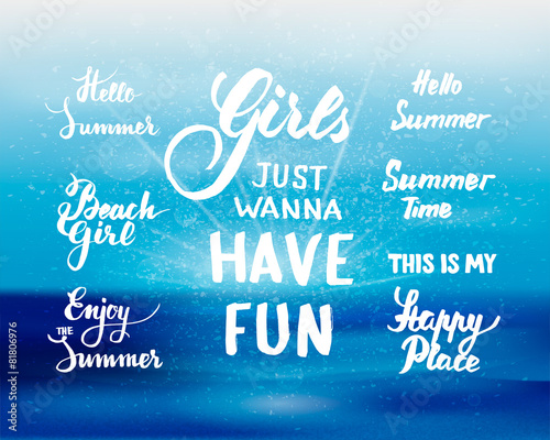Bright summer motivational ...