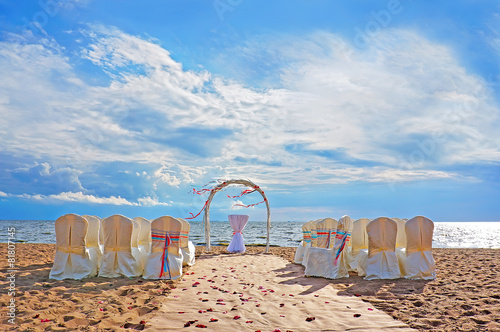 Wedding ceremony place in european style