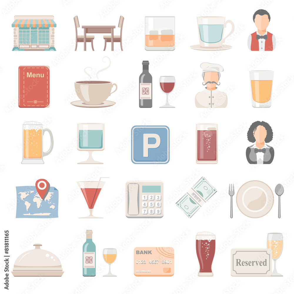 Flat Icons - Restaurant Flat Icons - Restaurant