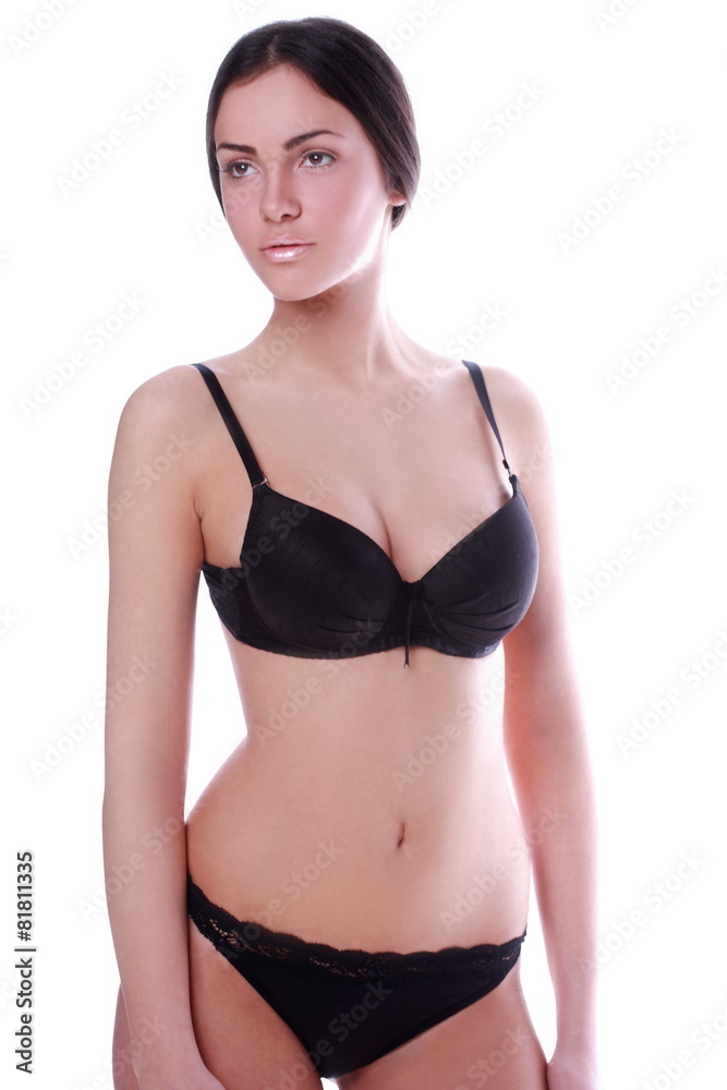 beautiful brunette in black underwear beautiful brunette in black underwear