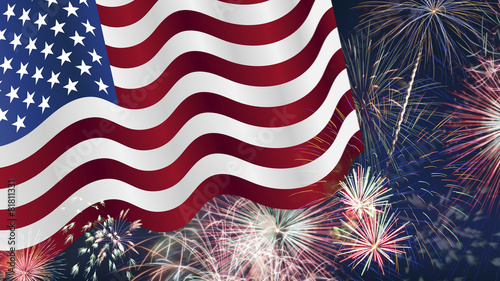 Feiertag, Unabhängigkeitstag, vierter Juli, Feuerwerk