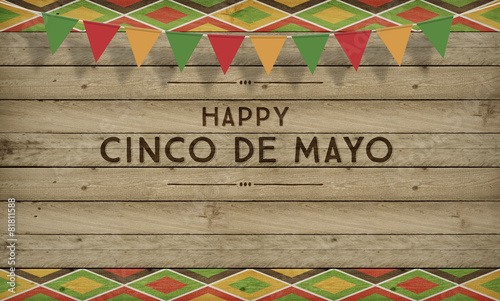 Cinco de Mayo, USA Mexikanischer Feiertag, Holz mit Text