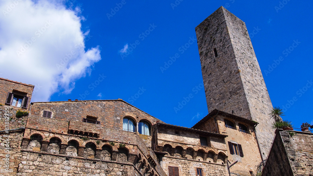 San Gimignano tower view, Tuscany
