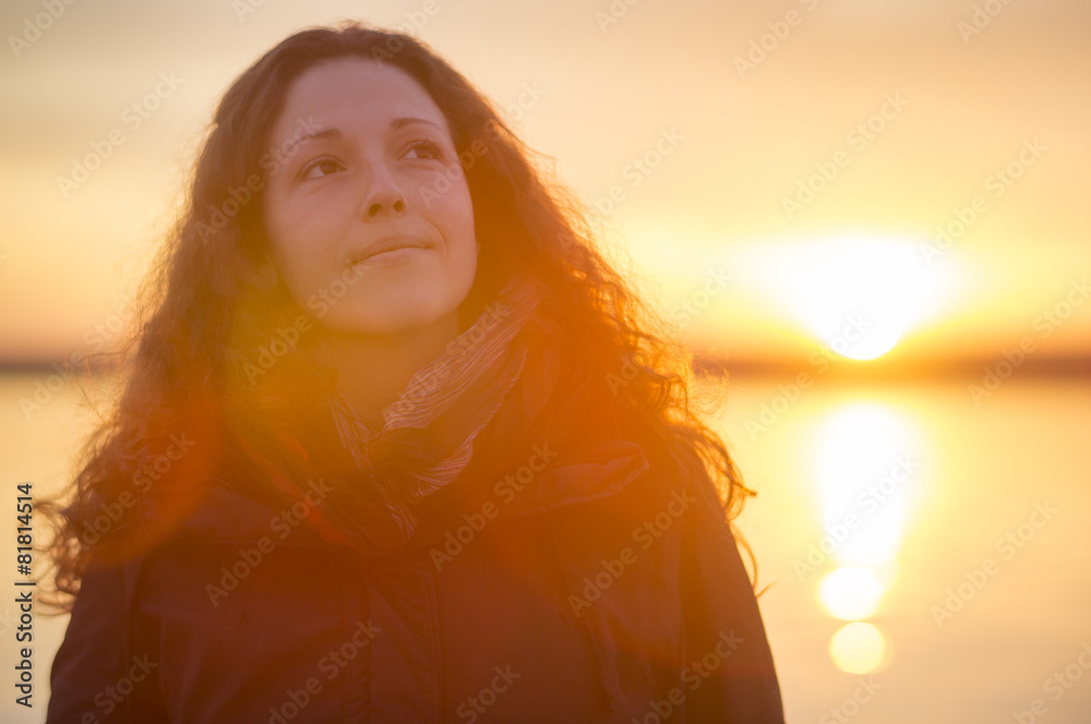 Fotografie Golden light at the sea