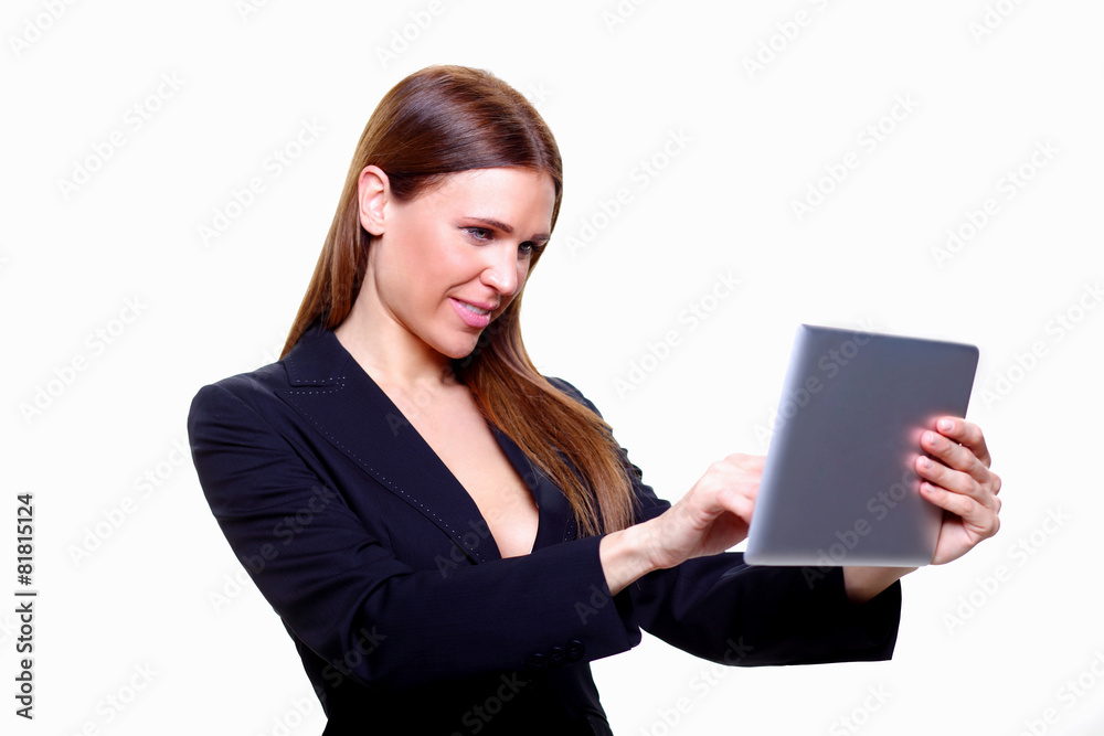 beautiful young sexy business woman with ipad beautiful young sexy business woman with ipad