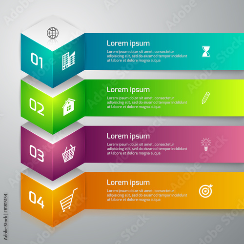 Vector illustration infographics 3d cube