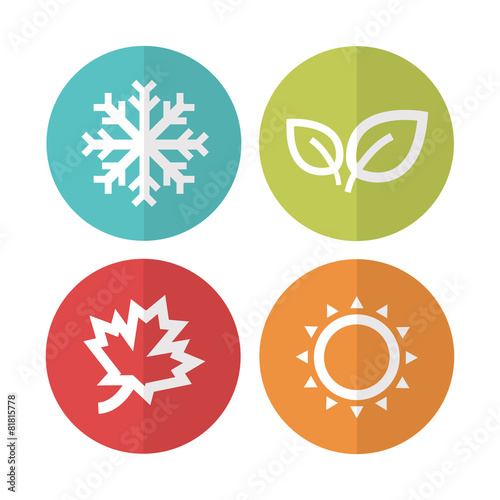 Season icons.Vector illustration.