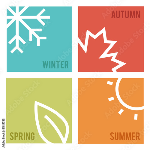 Season icons.Vector illustration.