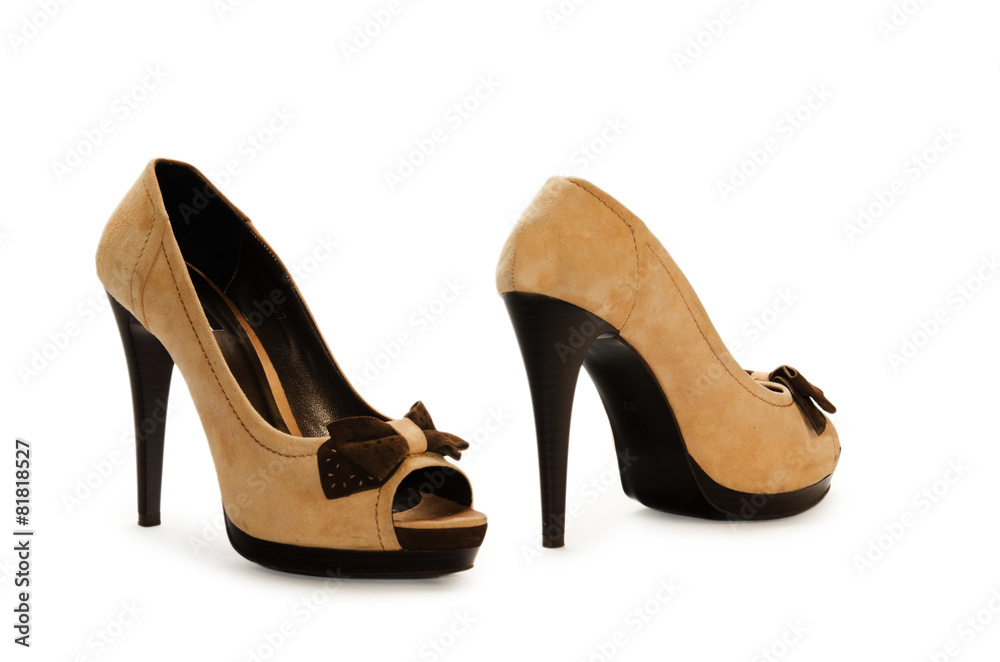 Naklejka premium Woman shoes isolated on a white background