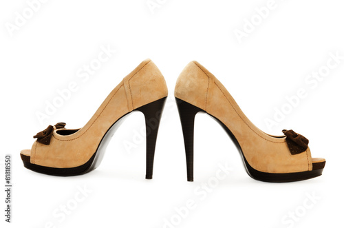 Woman shoes isolated on a white background