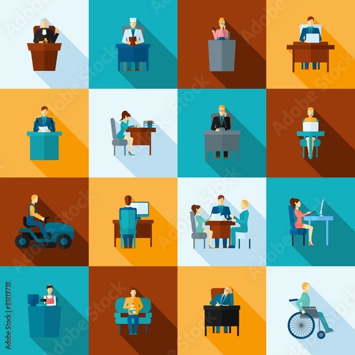 Sedentary Icon Flat