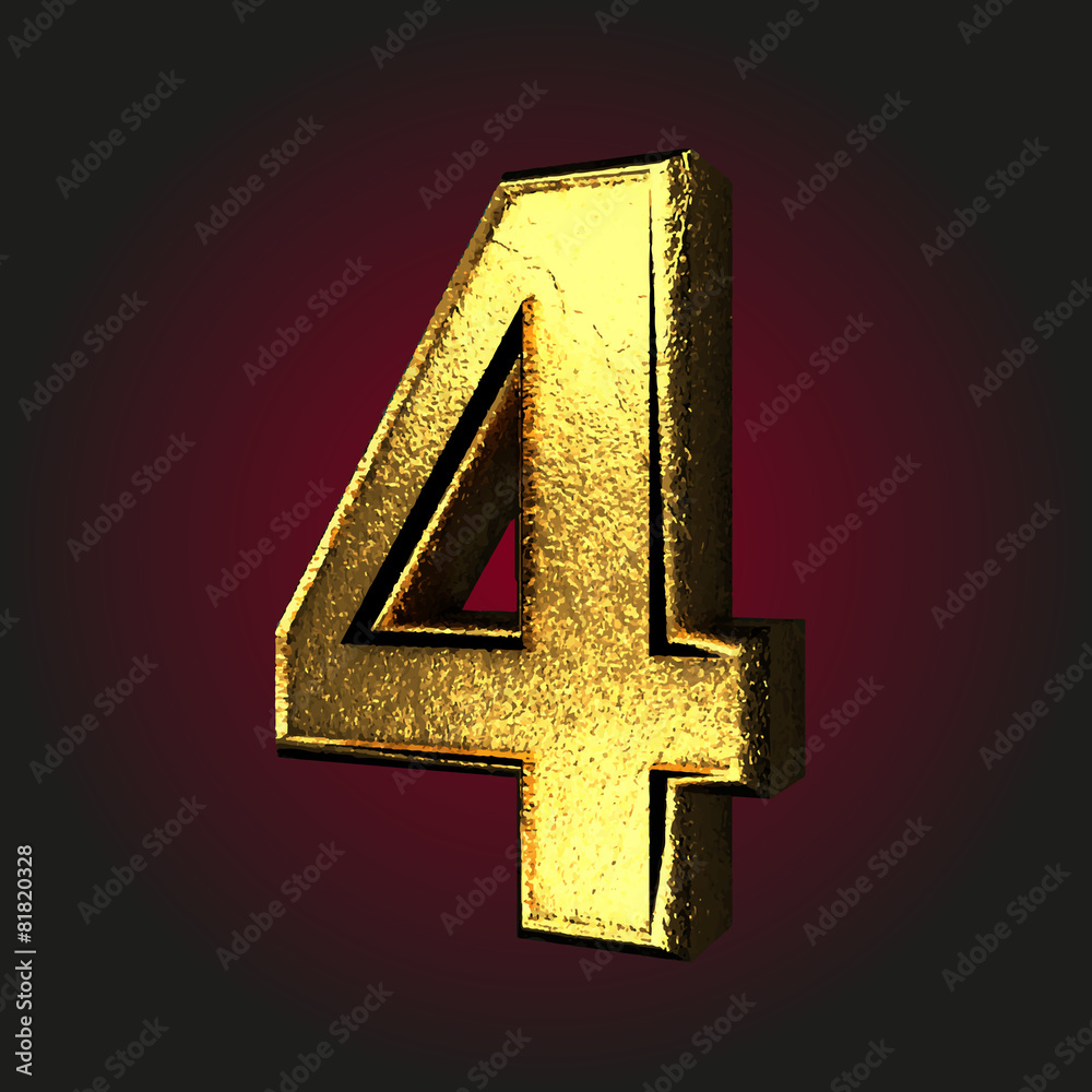 Obraz premium 4 letter of gold