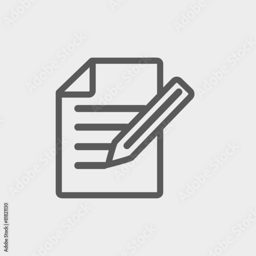 Taking Notes thin line icon