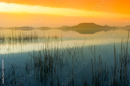 Lake Balaton after sunset