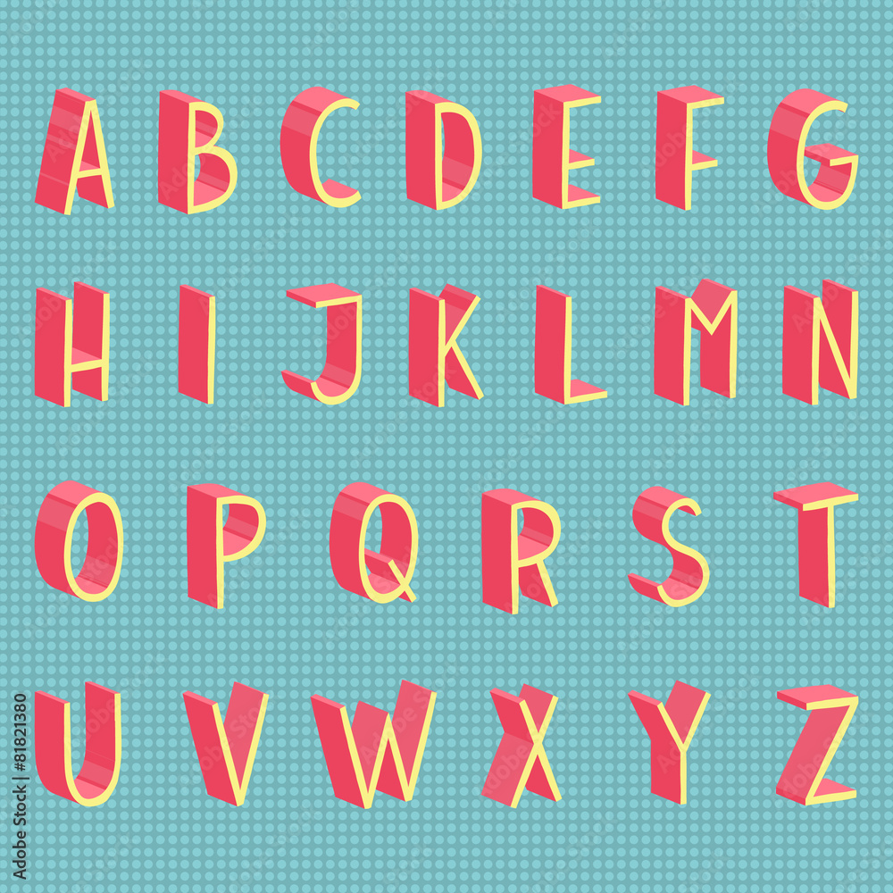 Hand drawn vector flat modern full alphabet. Hand drawn vector flat modern full alphabet.