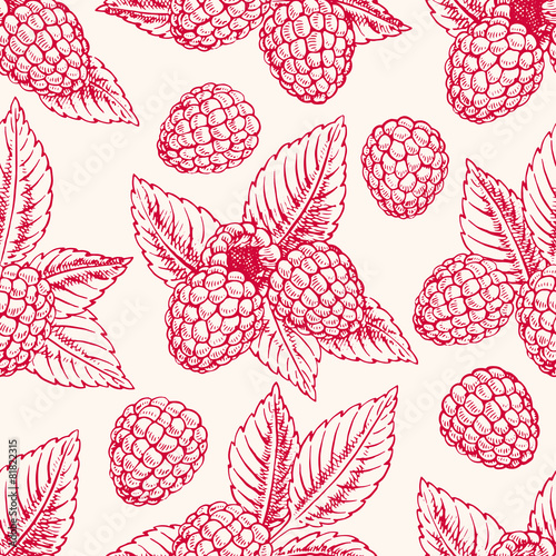 background with pink raspberries