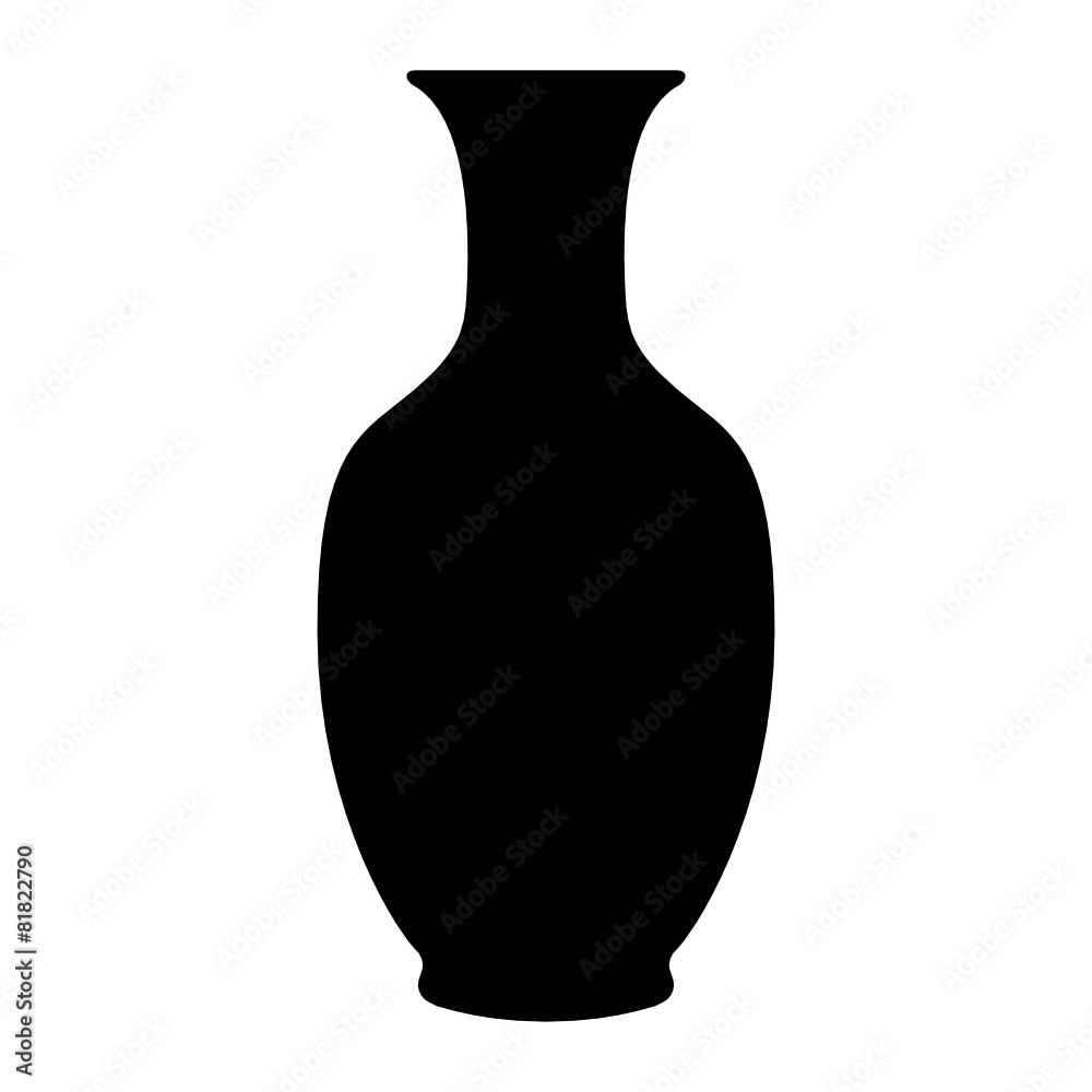 Vase Silhouette vector de Stock | Adobe Stock