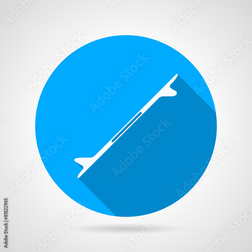Flat round vector icon for cervix brush