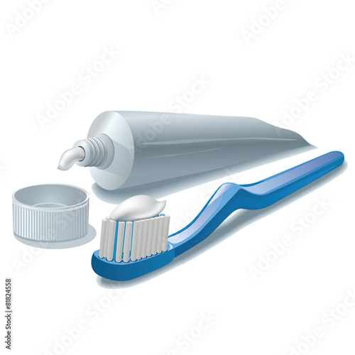 toothpaste and toothbrush